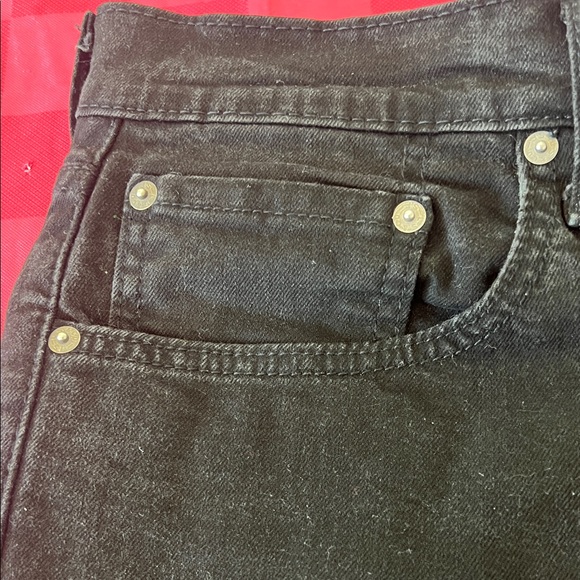 Levi's Men's Dark Black Straight Jeans - Picture 4 of 8